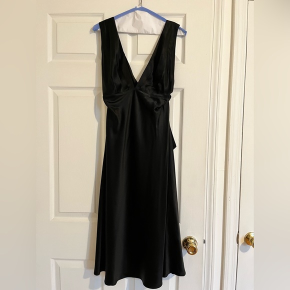 Banana Republic | Dresses | Banana Republic Wedding Guest Dress Celestial  Silk Halter Dress In Black | Poshmark